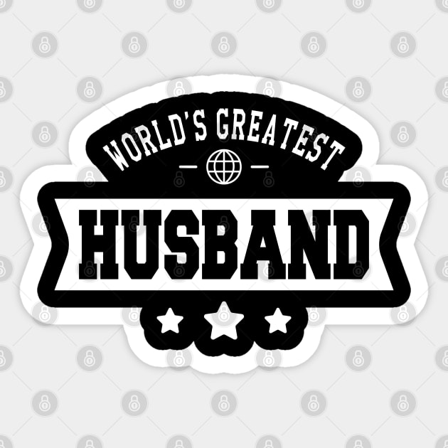 Husband - World's greatest husband Sticker by KC Happy Shop